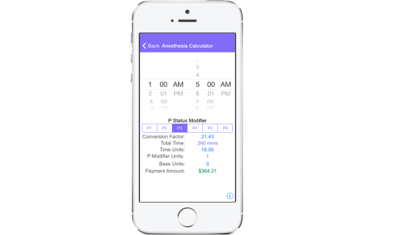 anesthesia unit calculator